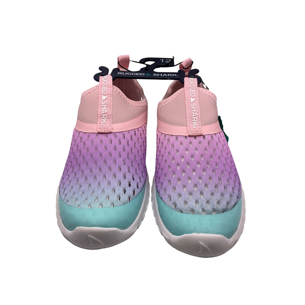 Rugged Shark Kids GT RS Water Shoes Pink Purple Ombre Aqua-Flo Slip On Size 12